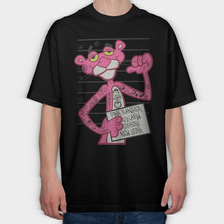 Prisoner Pink Panter, Tricou Oversize Barbati (Unisex)
