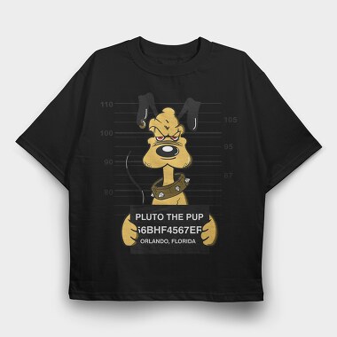 Prisoner Pluto the Pup, Tricou Oversize Barbati (Unisex)