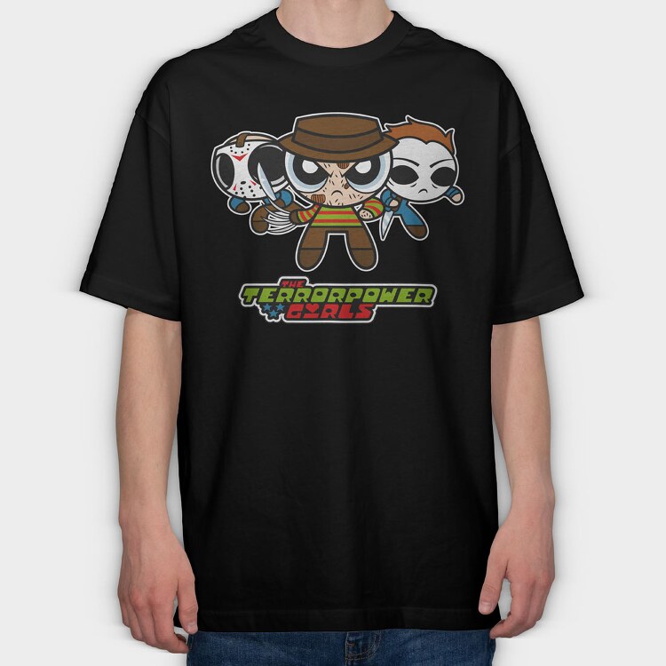 The Powerpuff Girls Terror, Tricou Oversize Barbati (Unisex)