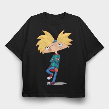 Cartoon Retro Hey Arnold 6, Tricou Oversize Barbati (Unisex)