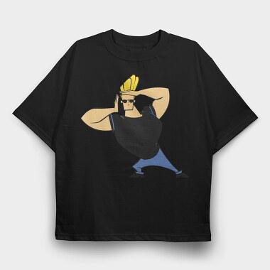 Cartoon Retro Johny Bravo 2, Tricou Oversize Barbati (Unisex)