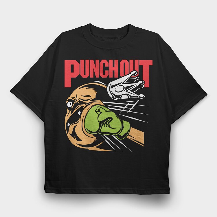 Punchout, Tricou Oversize Barbati (Unisex)