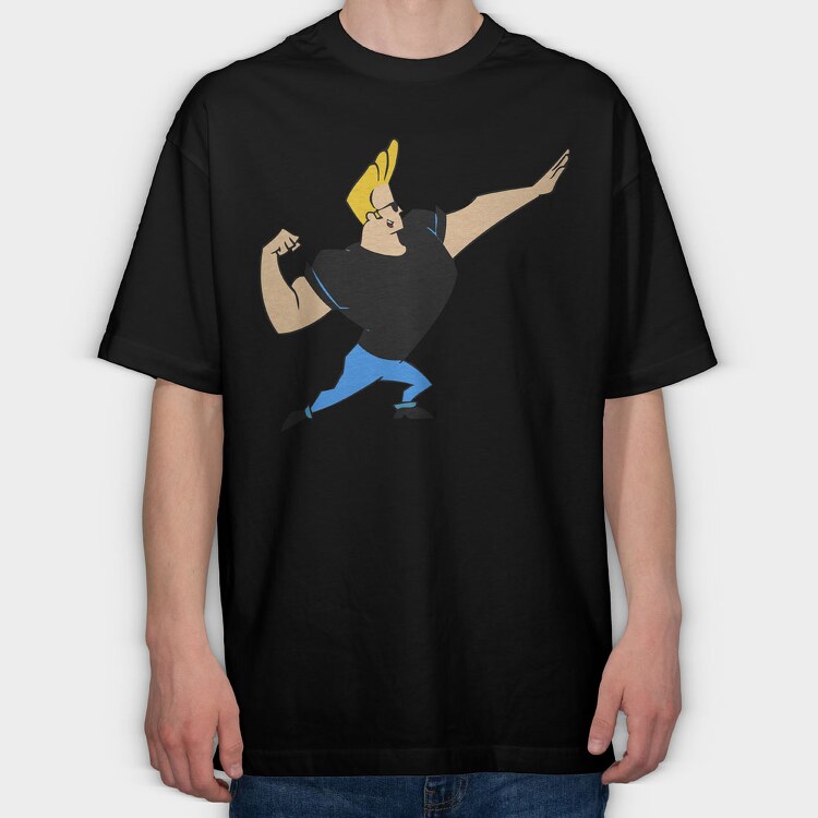 Cartoon Retro Johny Bravo 3, Tricou Oversize Barbati (Unisex)