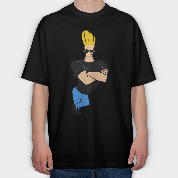Cartoon Retro Johny Bravo 5, Tricou Oversize Barbati (Unisex)