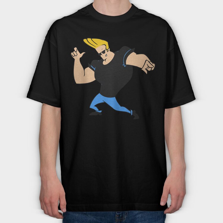 Cartoon Retro Johny Bravo 6, Tricou Oversize Barbati (Unisex)