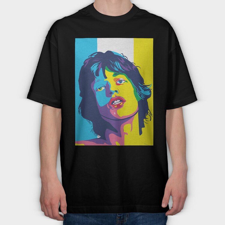 Mick Jagger, Tricou Oversize Barbati (Unisex)