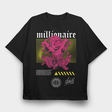 Millionaire 2, Tricou Oversize Barbati (Unisex)
