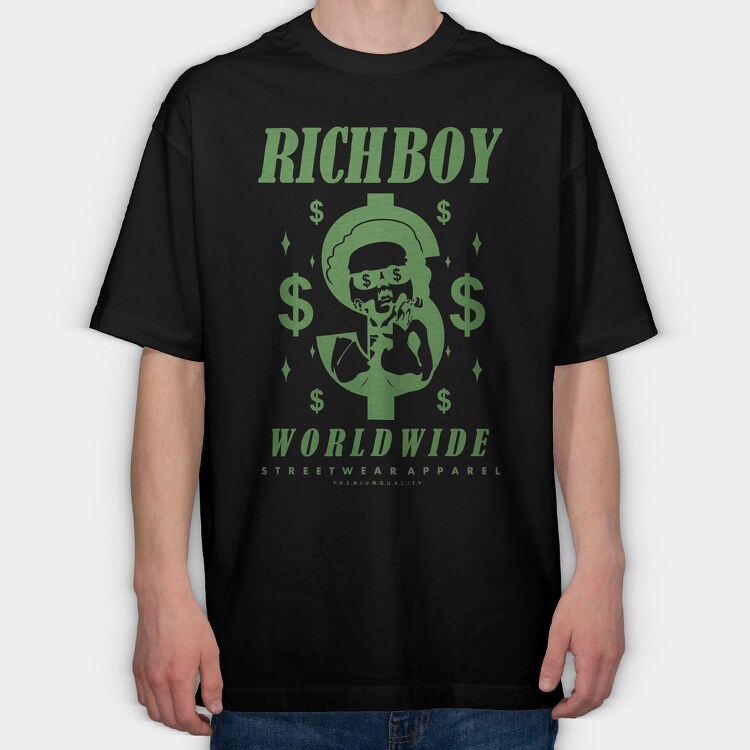 Richboy 2, Tricou Oversize Barbati (Unisex)