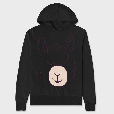 Llama Face, Hanorac Oversize Barbati (Unisex)