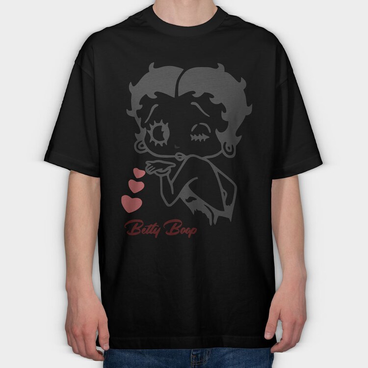 Betty Boop 66, Tricou Oversize Barbati (Unisex)