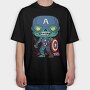 Funko Marvel Zombies captain america, Tricou Oversize Barbati (Unisex)