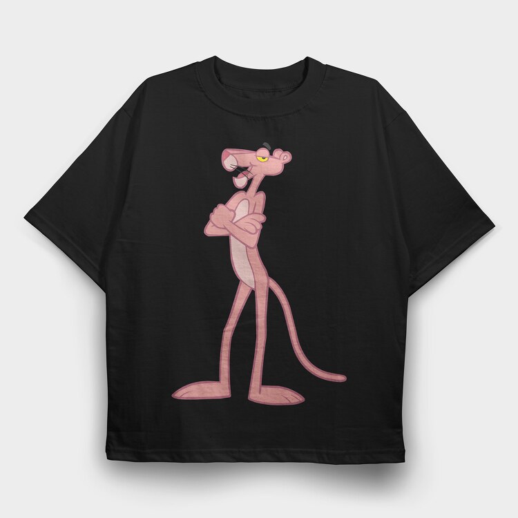Cartoon Retro Pink Panter 2, Tricou Oversize Barbati (Unisex)