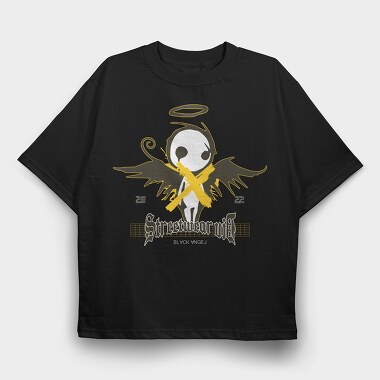 Black Angel 2, Tricou Oversize Barbati (Unisex)