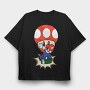 Moshroom Mario, Tricou Oversize Barbati (Unisex)