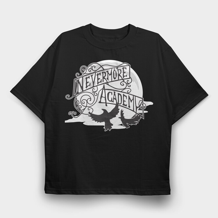 Nevermore Academy Merlina, Tricou Oversize Barbati (Unisex)