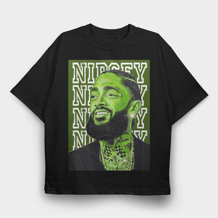 Nipsey Hussle 2, Tricou Oversize Barbati (Unisex)