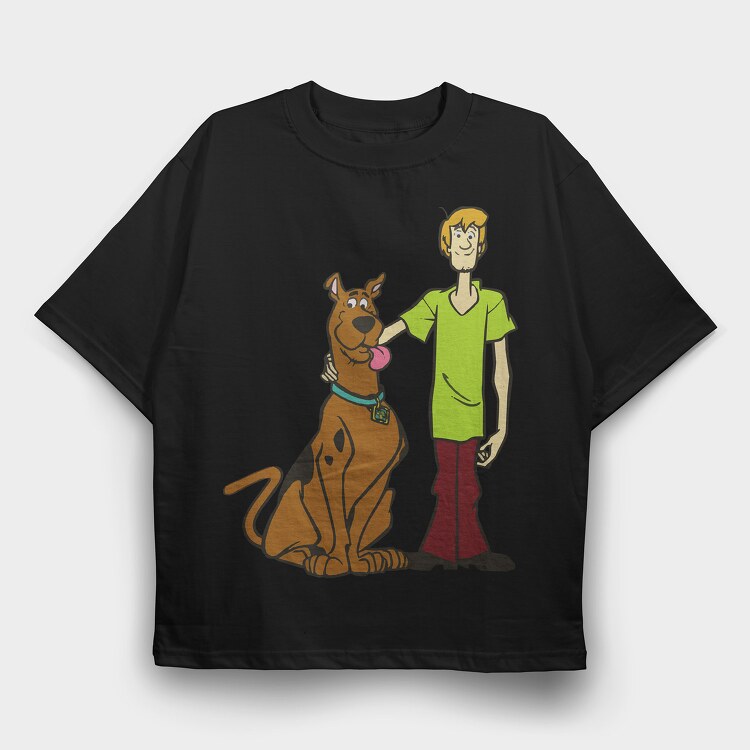 Cartoon Retro Scooby Doo 3, Tricou Oversize Barbati (Unisex)