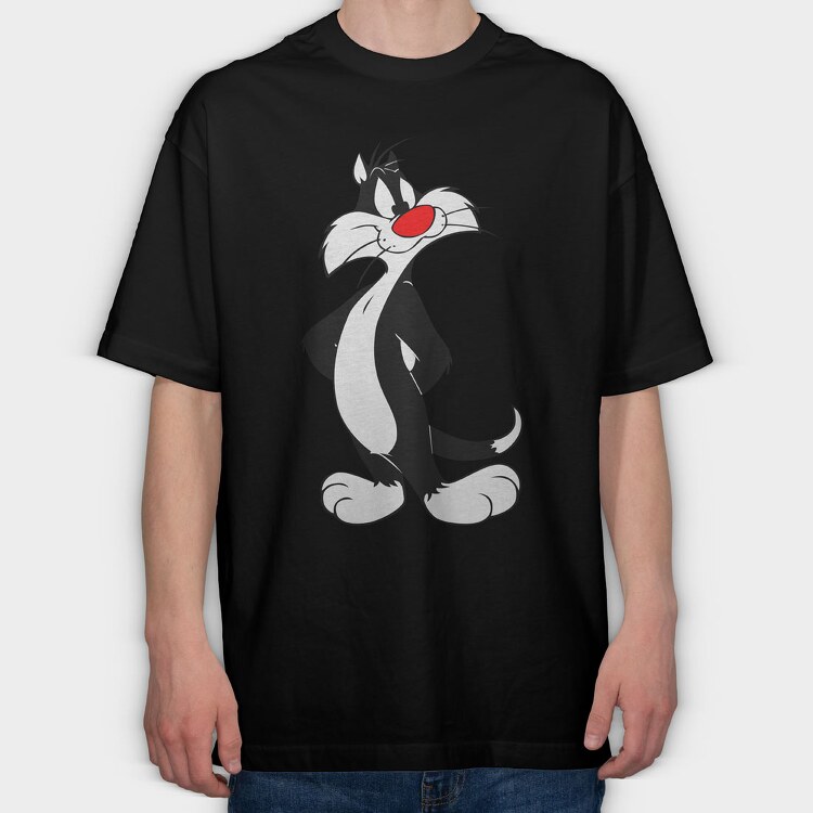 Cartoon Retro Silvestre 3, Tricou Oversize Barbati (Unisex)