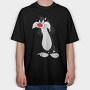 Cartoon Retro Silvestre 6, Tricou Oversize Barbati (Unisex)