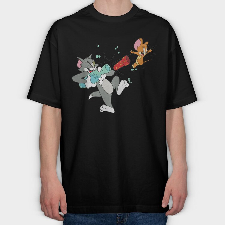 Tom and Jerry 17, Tricou Oversize Barbati (Unisex)