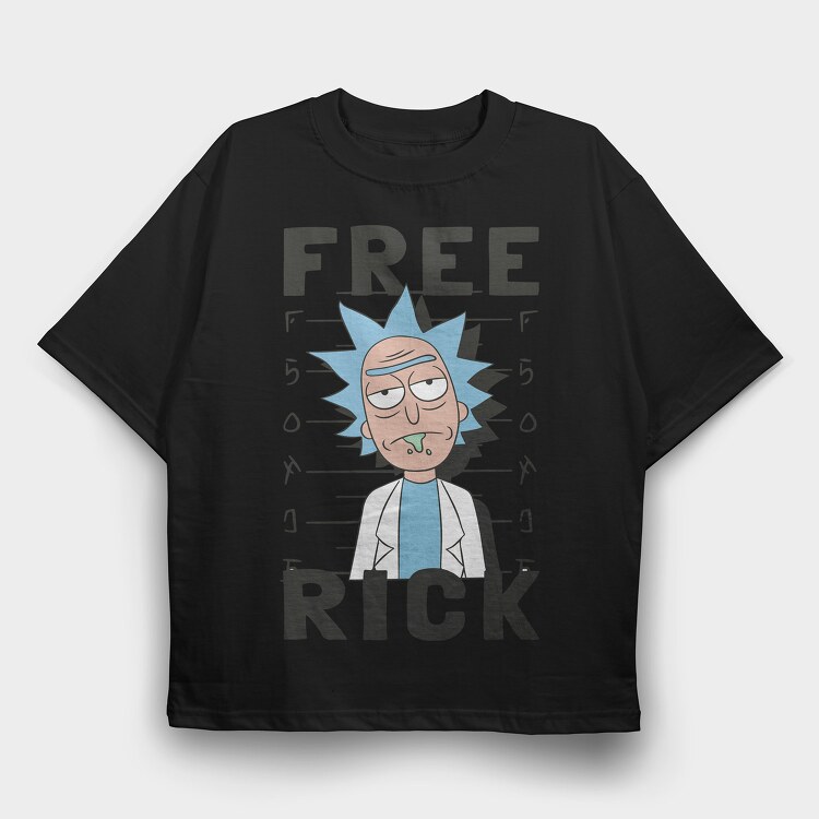 Rick and Morty 64, Tricou Oversize Barbati (Unisex)
