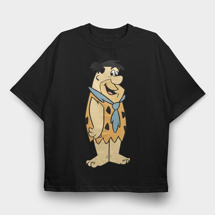 Cartoon Retro the Flintstones 1, Tricou Oversize Barbati (Unisex)