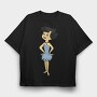 Cartoon Retro the Flintstones 3, Tricou Oversize Barbati (Unisex)