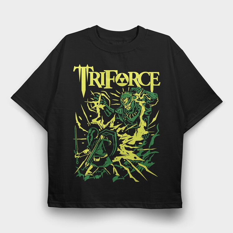 Triforce, Tricou Oversize Barbati (Unisex)