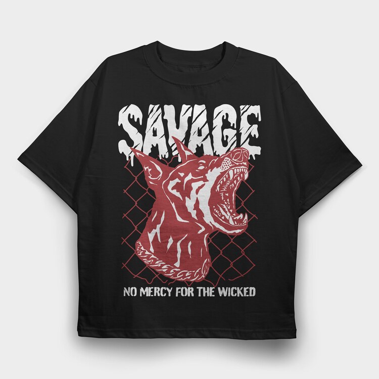 Savage 1, Tricou Oversize Barbati (Unisex)