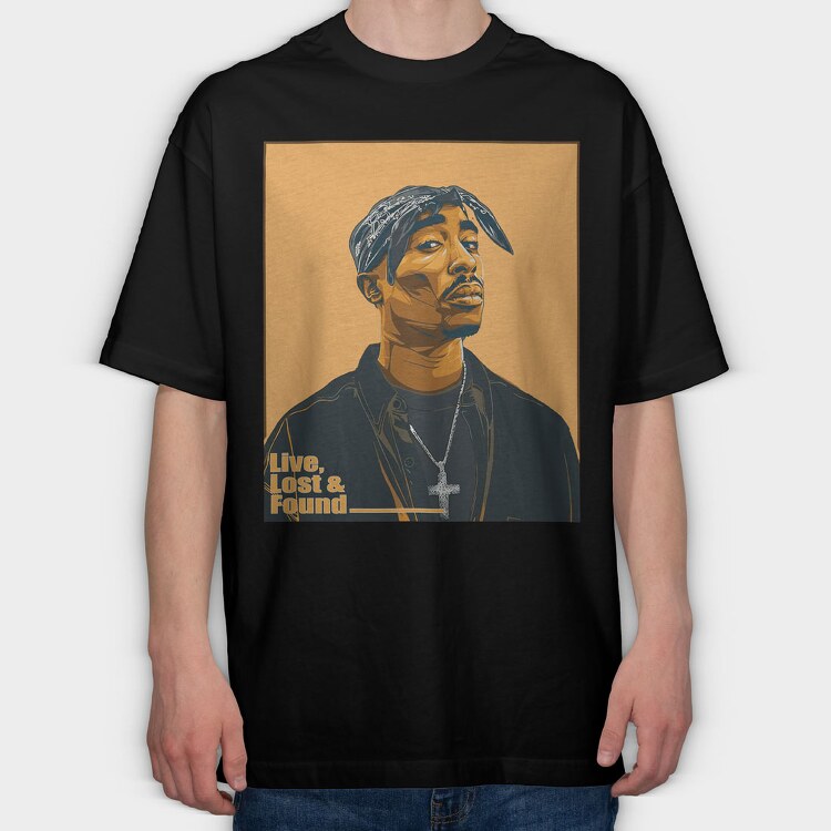 Tupac 3, Tricou Oversize Barbati (Unisex)