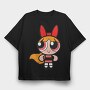 Cartoon Retro the Powerpuff Girls 6, Tricou Oversize Barbati (Unisex)