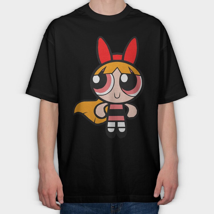 Cartoon Retro the Powerpuff Girls 6, Tricou Oversize Barbati (Unisex)