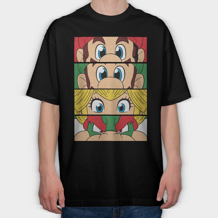 Super Mario 3, Tricou Oversize Barbati (Unisex)