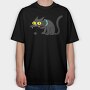 Vector Simpsons Cat, Tricou Oversize Barbati (Unisex)