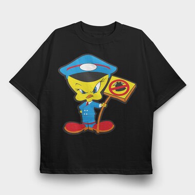 Cartoon Retro Tweety 2, Tricou Oversize Barbati (Unisex)