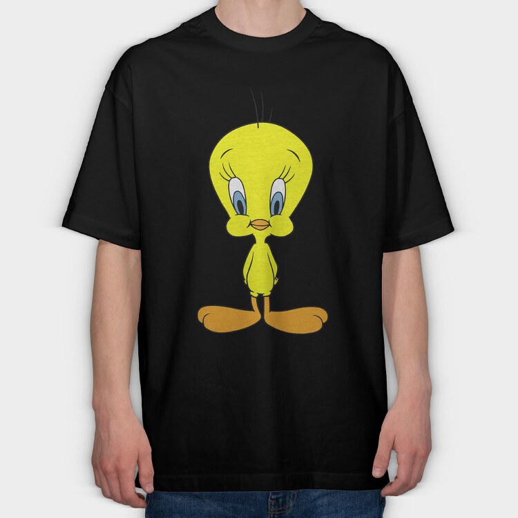 Cartoon Retro Tweety 5, Tricou Oversize Barbati (Unisex)