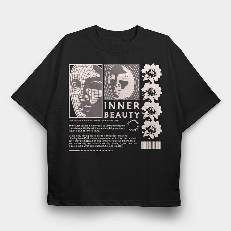 Inner Beauty 2, Tricou Oversize Barbati (Unisex)