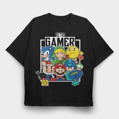 Video Game Multi Characters, Tricou Oversize Barbati (Unisex)