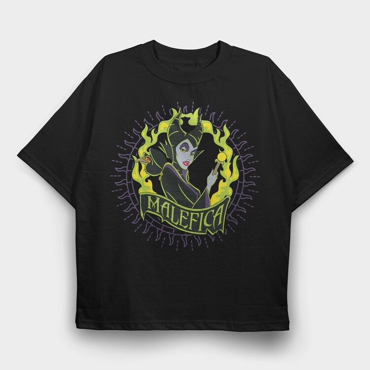 Villanas Disney Malefica A, Tricou Oversize Barbati (Unisex)