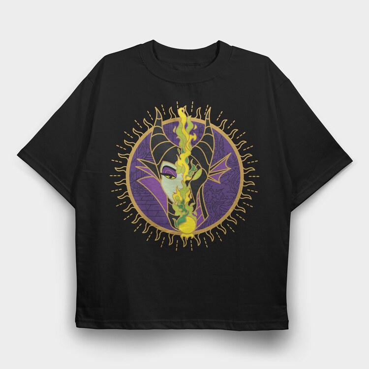 Villanas Disney Malefica B, Tricou Oversize Barbati (Unisex)