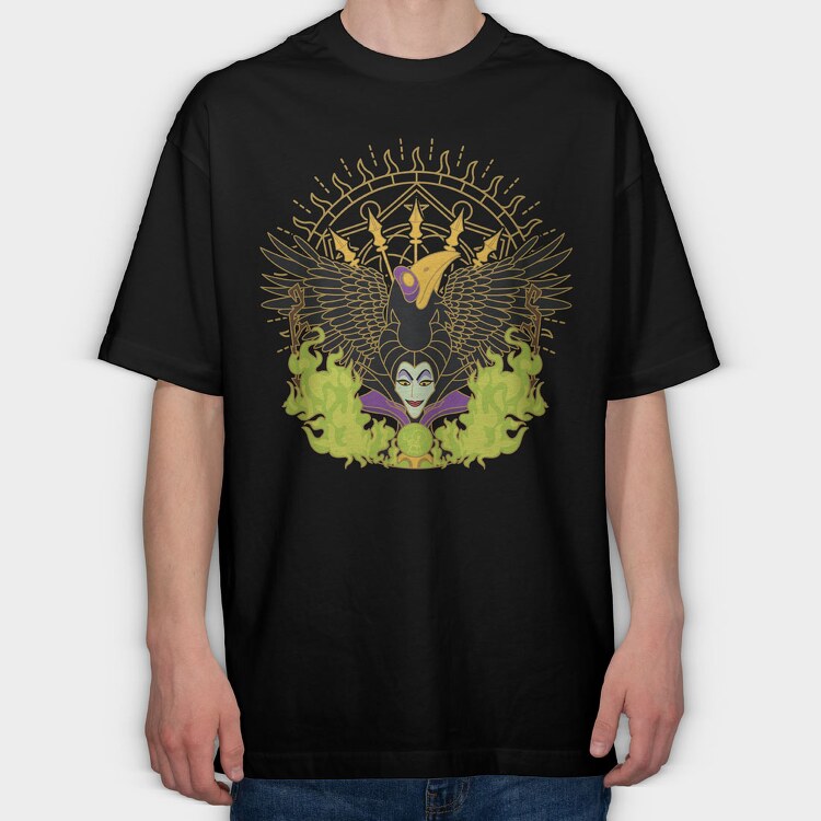 Villanas Disney Malefica D, Tricou Oversize Barbati (Unisex)