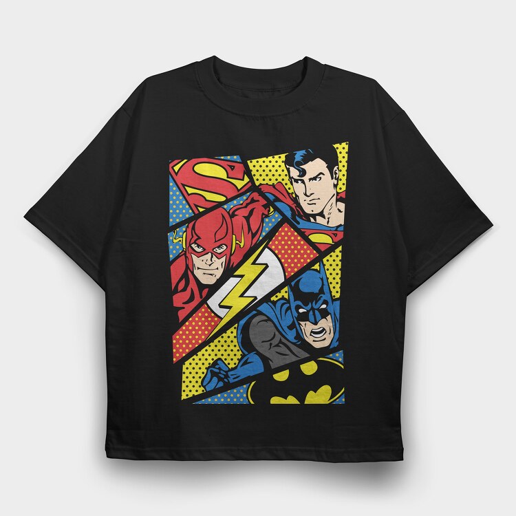 Superman Batman, Tricou Oversize Barbati (Unisex)