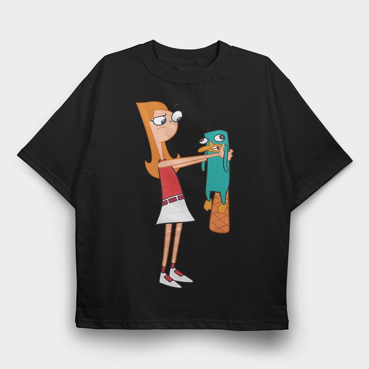 Phineas and Ferb 8, Tricou Oversize Barbati (Unisex)