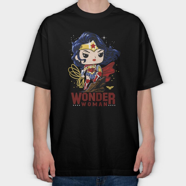 Wonder Woman Comics, Tricou Oversize Barbati (Unisex)