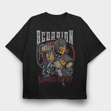 Scorpion Flawless Victory Mortal Kombat, Tricou Oversize Barbati (Unisex)