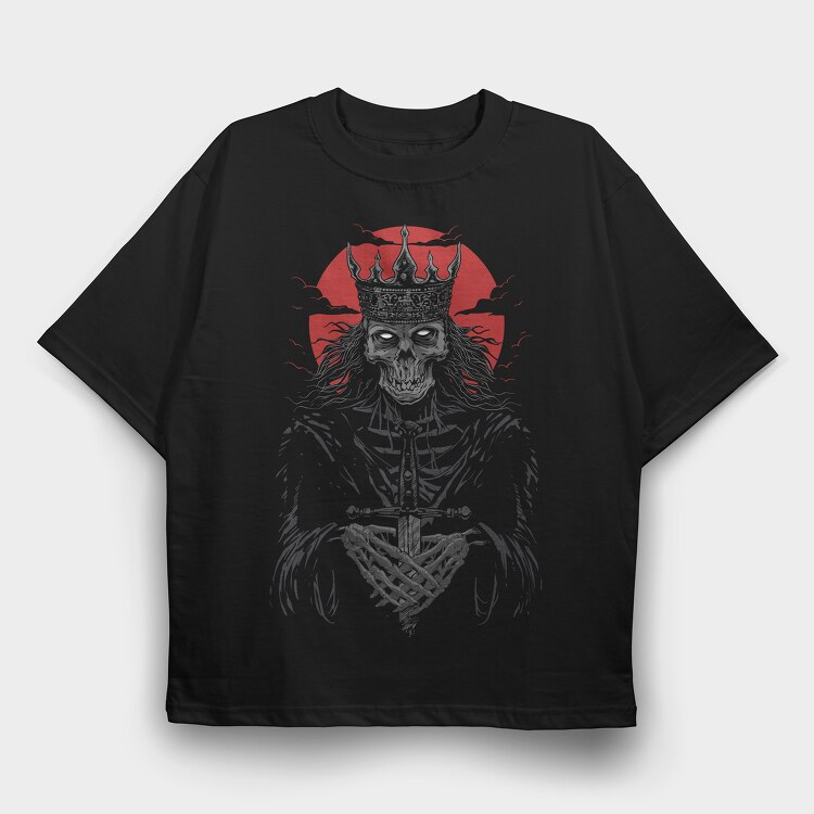 Dead King, Tricou Oversize Barbati (Unisex)