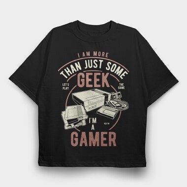 Geek Gamer, Tricou Oversize Barbati (Unisex)