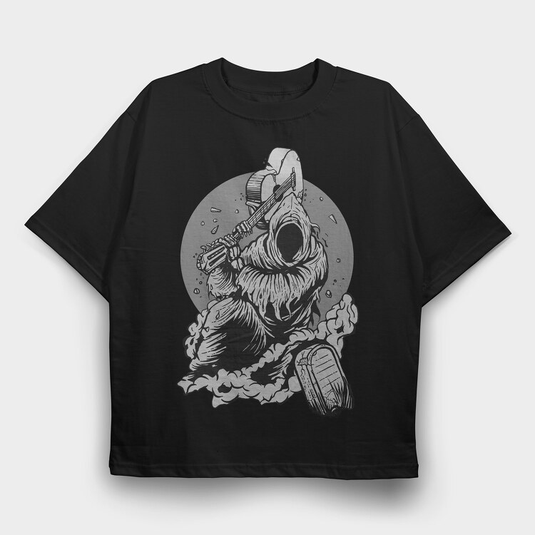 Reaper Guitar, Tricou Oversize Barbati (Unisex)