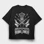 Skeleton King, Tricou Oversize Barbati (Unisex)
