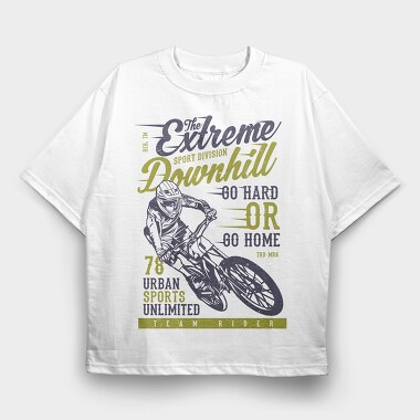 The Extreme Downhill, Tricou Oversize Barbati (Unisex)